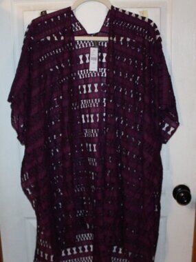 NWT Lane Bryant Open Front BOHO kimono Style Plus size fits all Pretty
